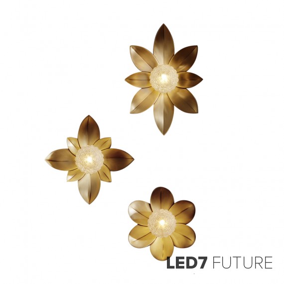 Loft Industry Modern - Gold Flower Wall